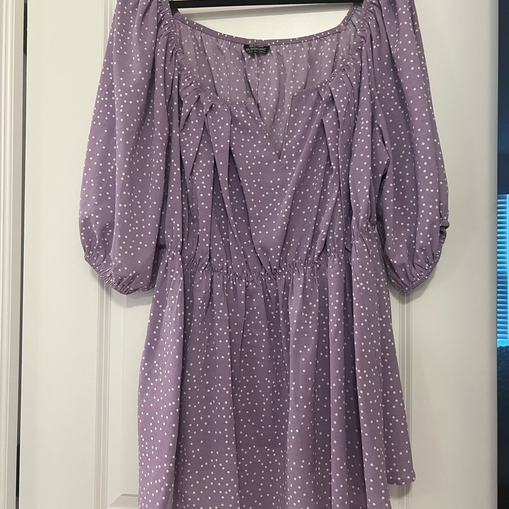 Purple Polka Dot Blouse